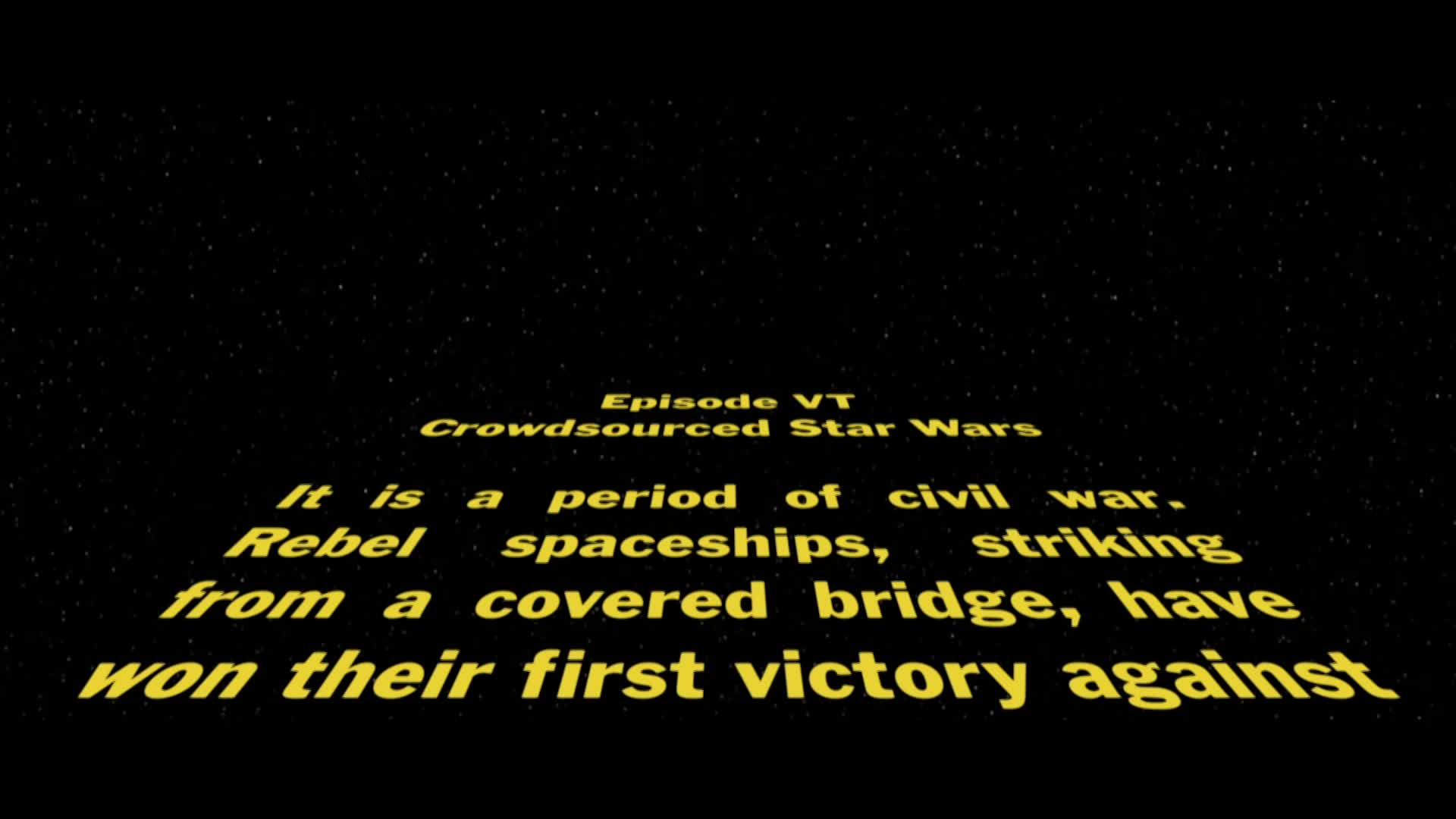 Thumbnail image for Crowdsourced Cinema VT: 'Star Wars'