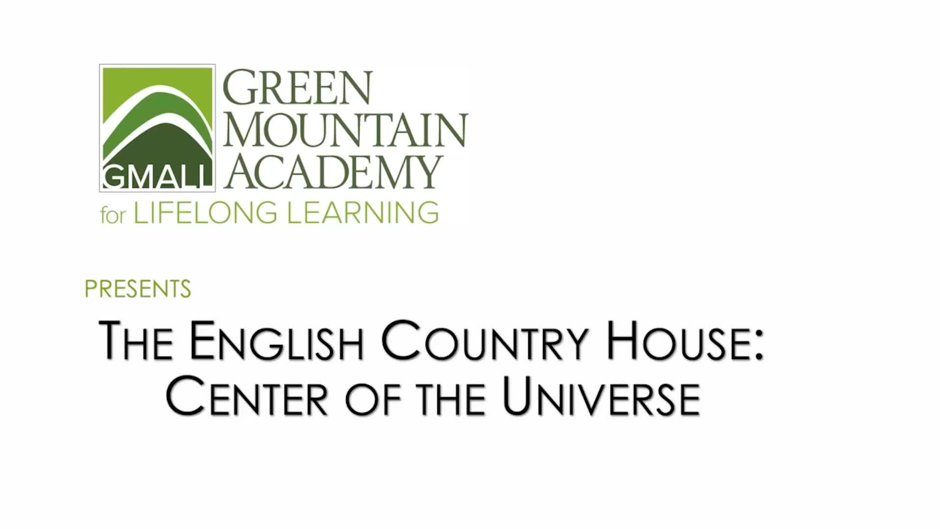 Thumbnail image for GMALL Lectures: 'The English Country House'