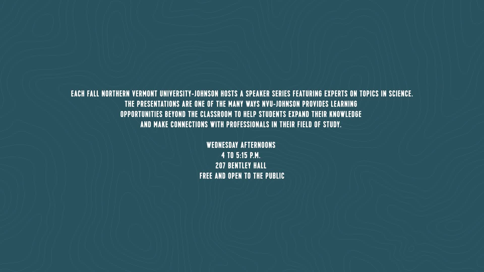 NVU Current Topics in Science: Nick Fortin 'The Effects Of Winter Ticks On Moose'