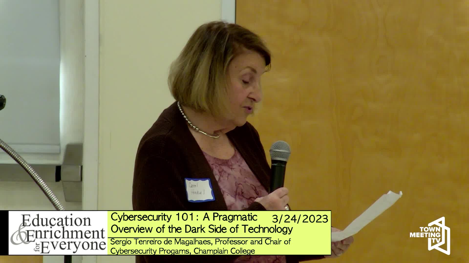 Thumbnail image for Education and Enrichment: 'Cybersecurity 101'