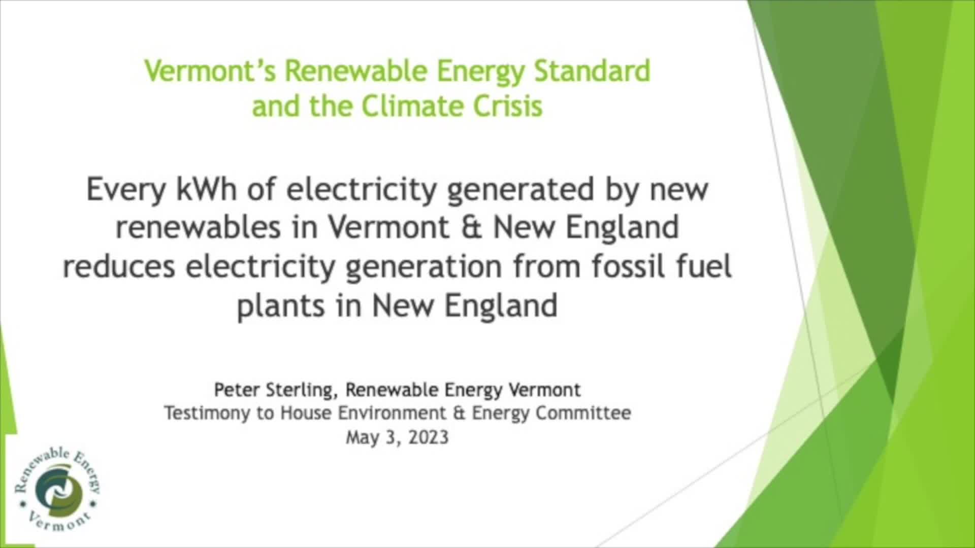 Thumbnail image for Renewable Energy VT: 'VT Renewable Energy & Climate Crisis'