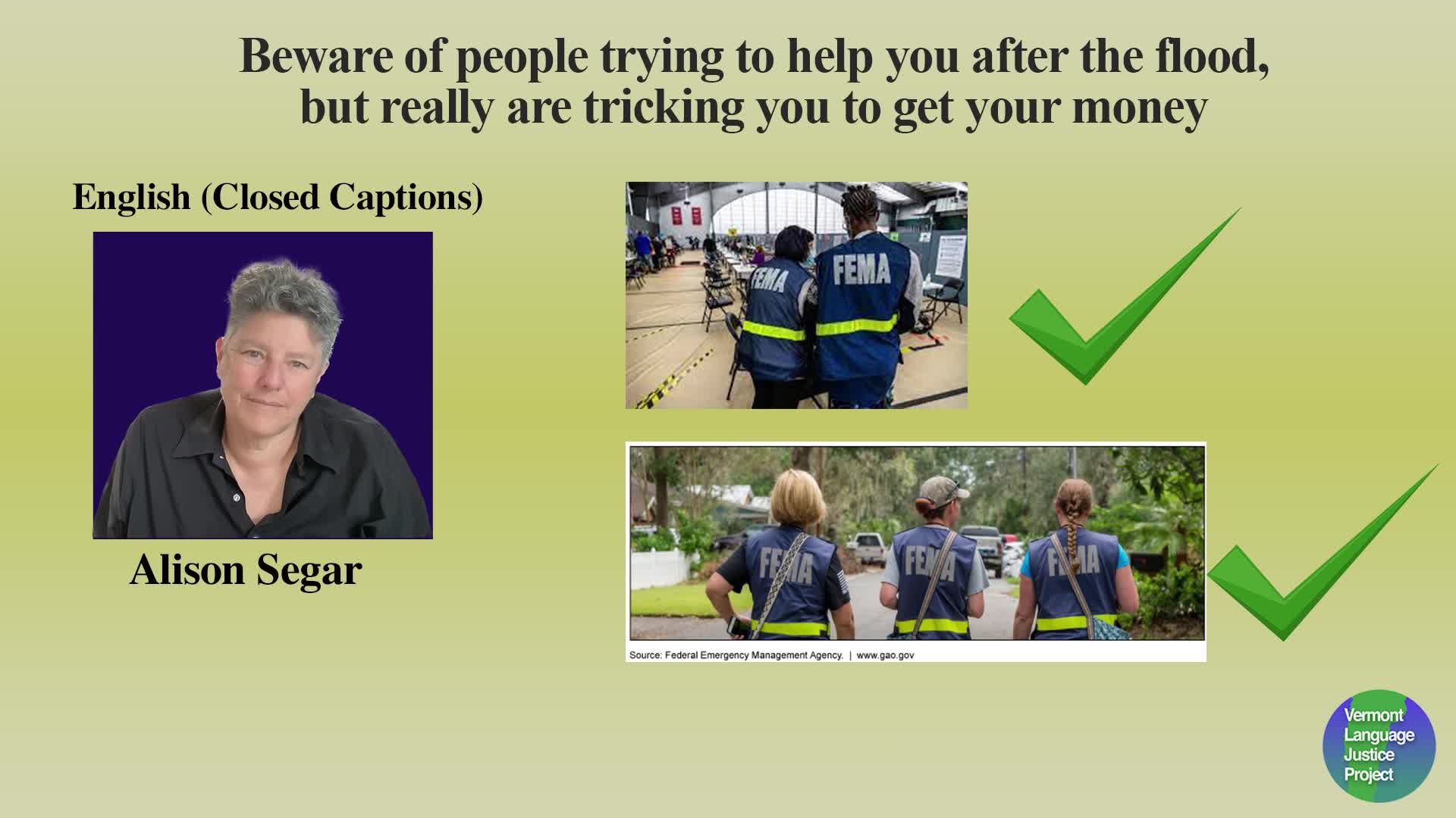 Thumbnail image for VT Language Justice Project: 'Scams After A Flood'