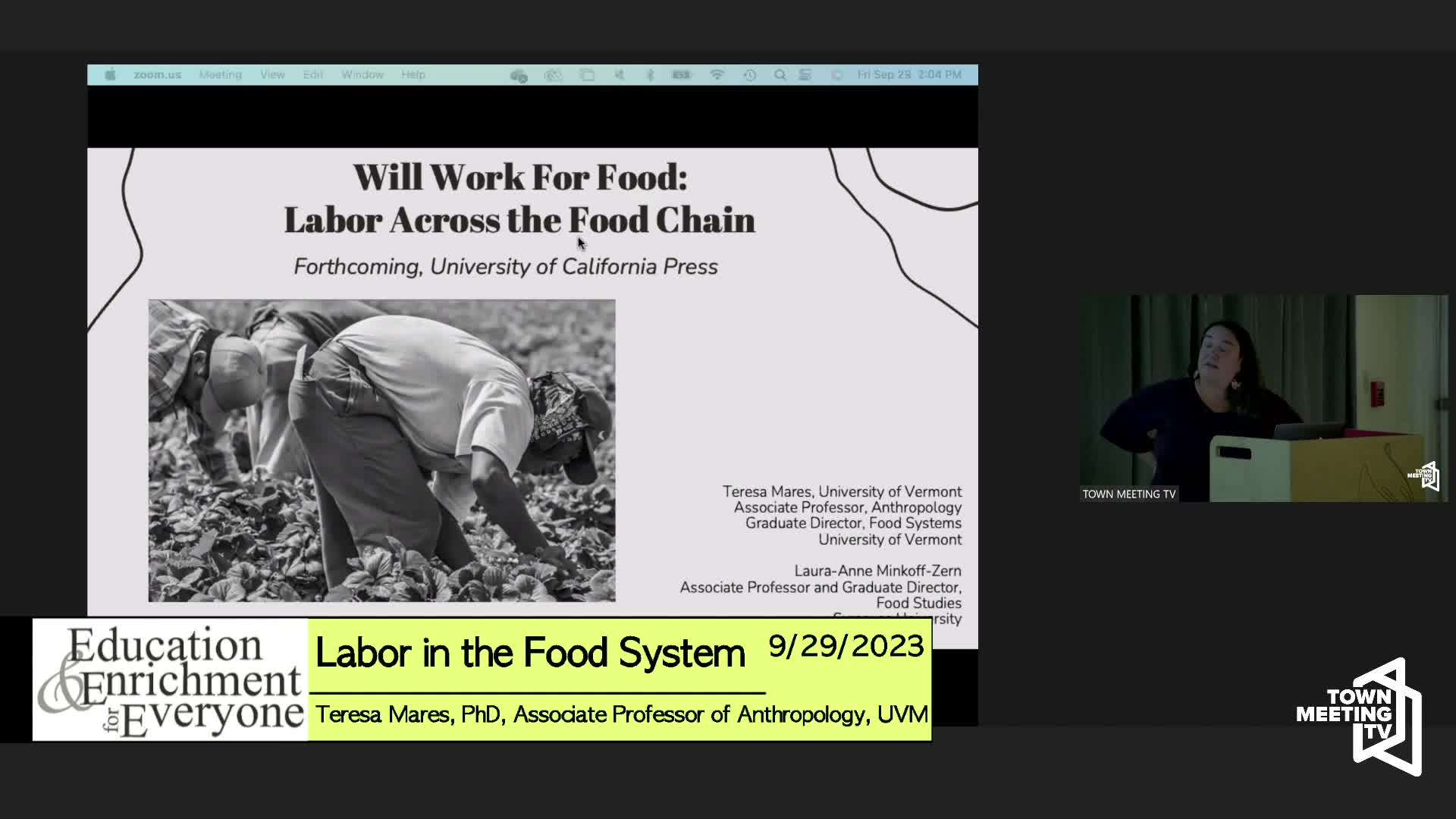 Thumbnail image for Education and Enrichment: 'Labor In The Food System'