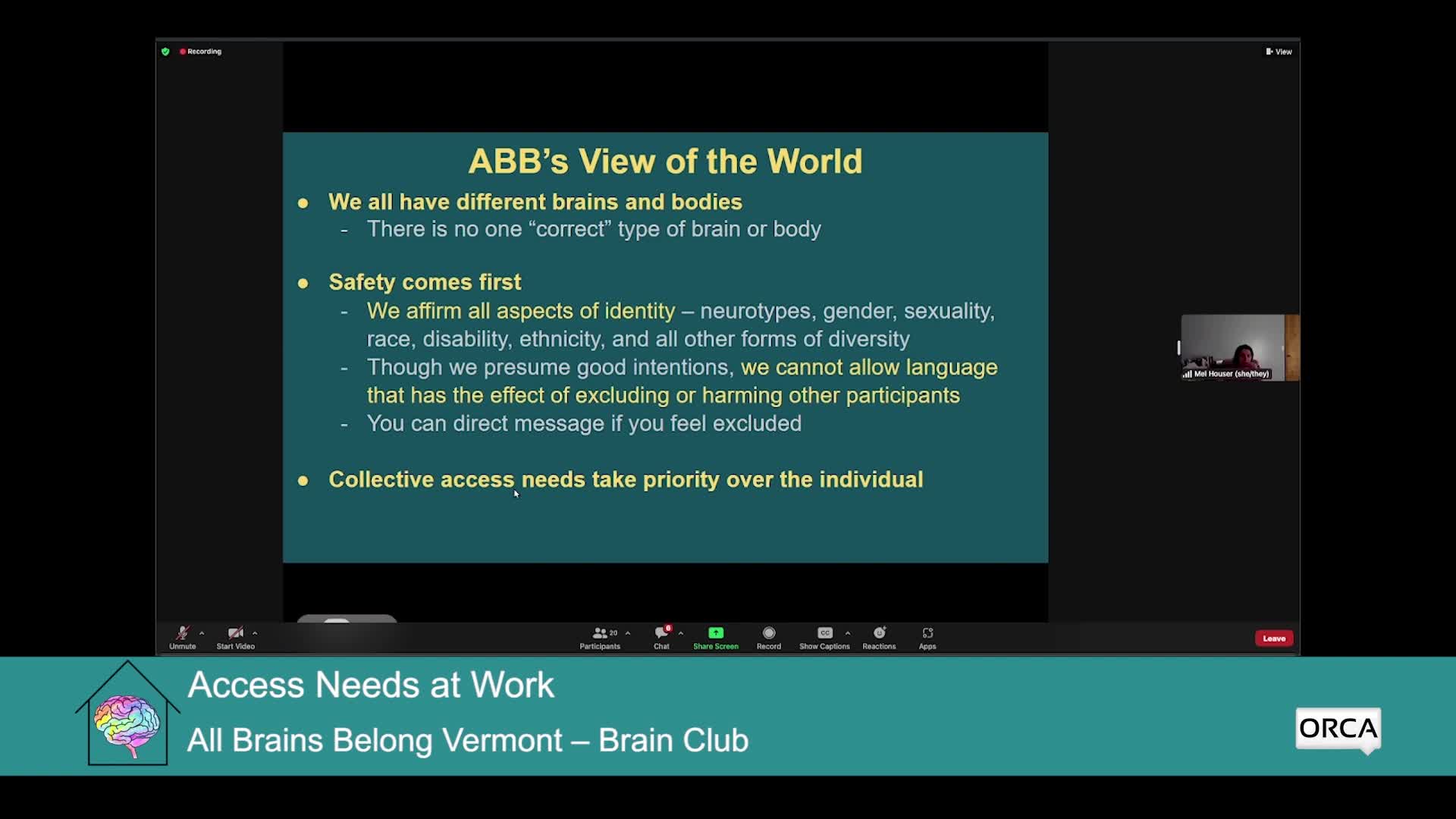 Thumbnail image for All Brains Belong To VT: 'Access Needs At Work'