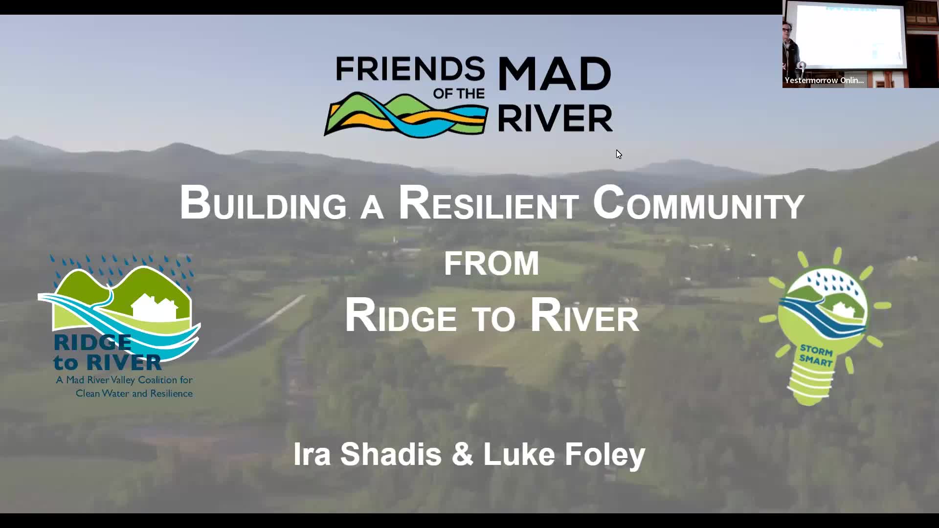 Thumbnail image for Yestermorrow Fall Speaker Series: 'Stewarding Resilient Watersheds'