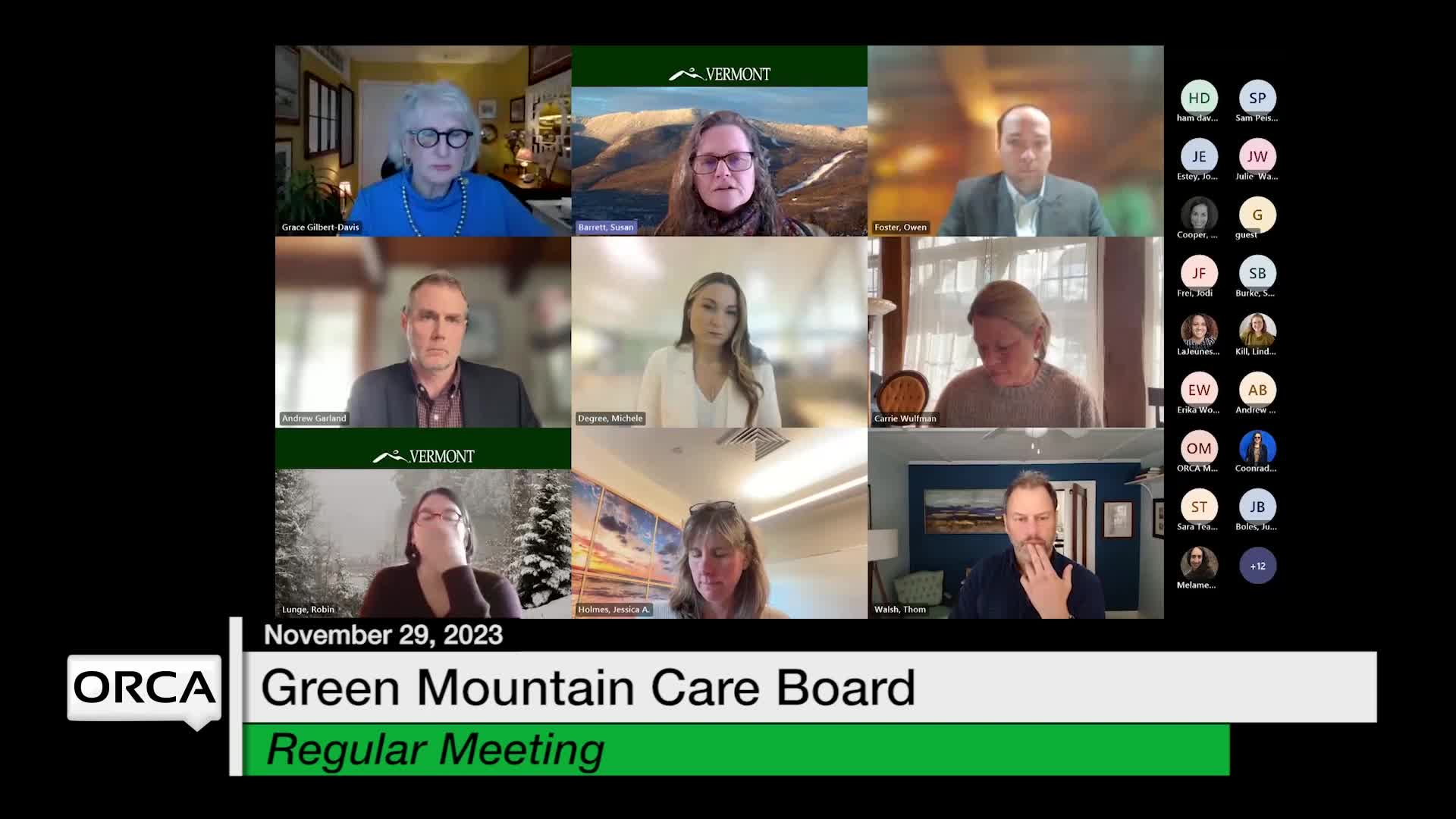 Thumbnail image for Green Mountain Care Board '11/29 Regular Meeting'