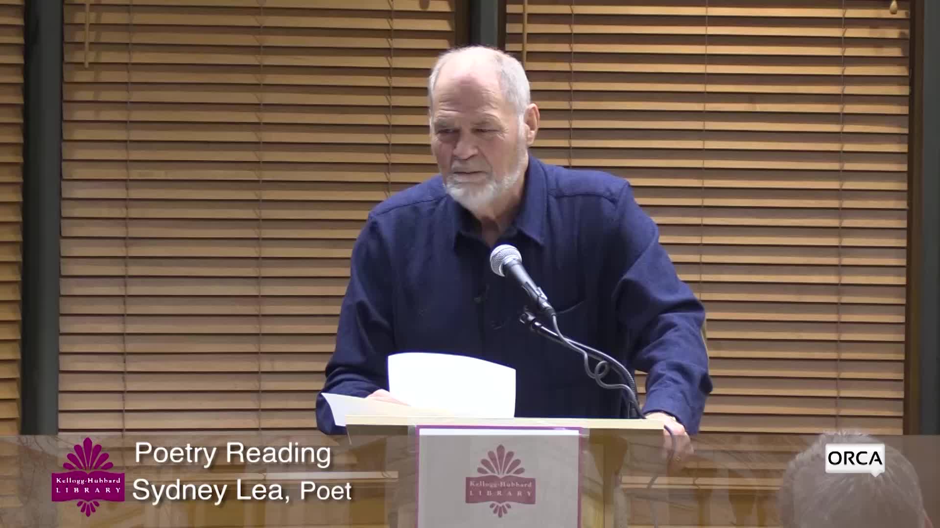 Thumbnail image for Kellogg Hubbard Library: 'Poetry Reading With Sydney Lea'
