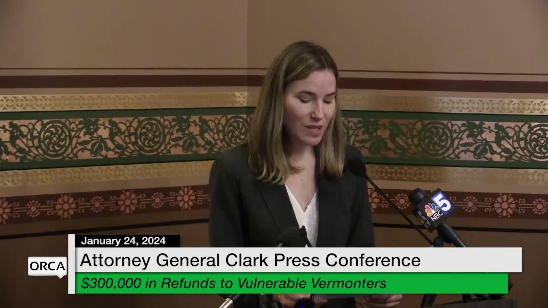 Thumbnail image for Press Conf. Charity Clark: '300,000 In Refunds To Vulnerable Vermonters'