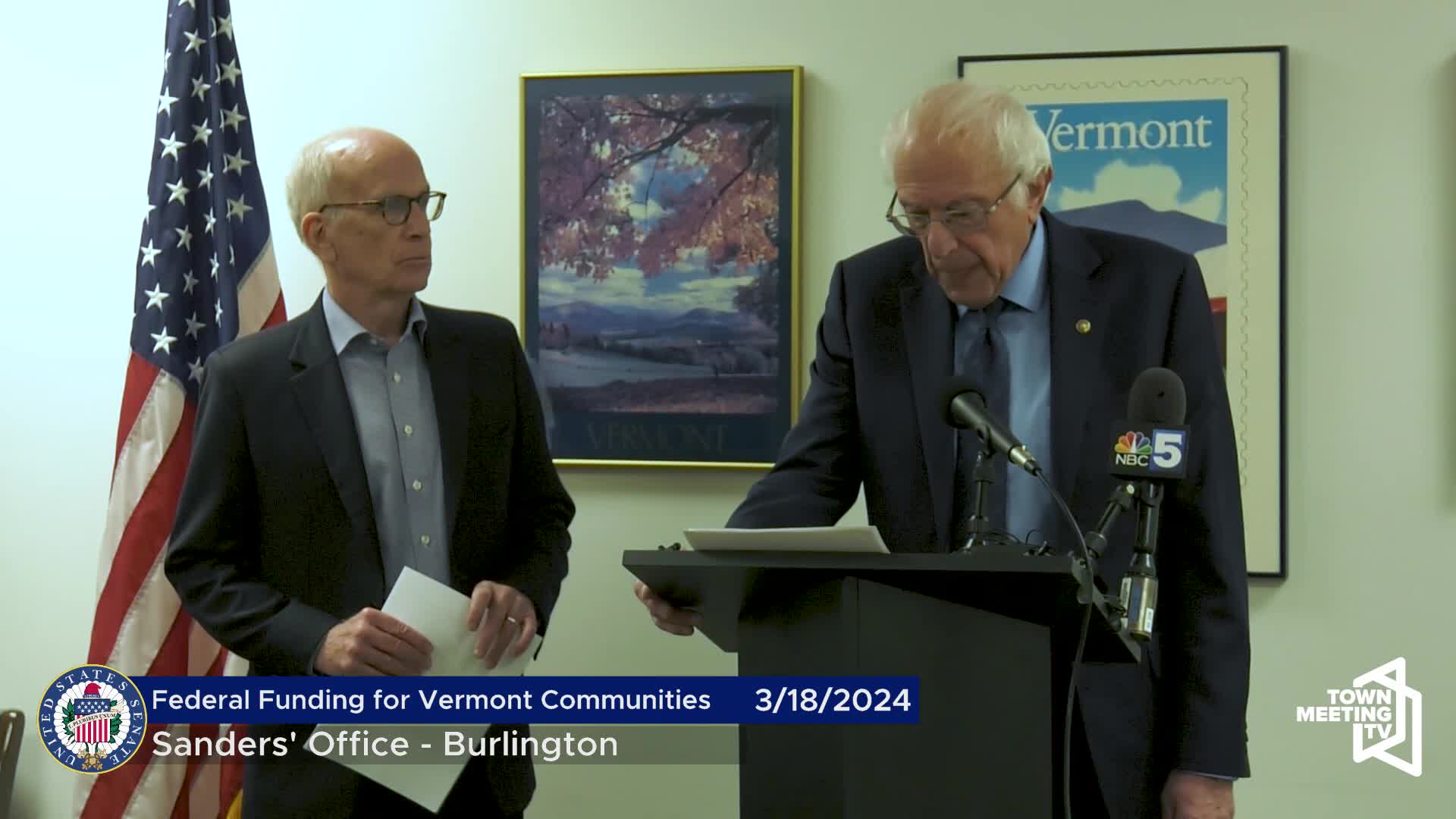 Thumbnail image for Bernie Sanders: 'Millions In Federal Funding for VT Communities'