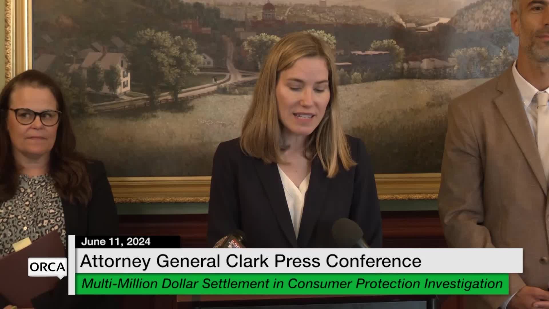 Thumbnail image for Press Conf. Charity Clark: 'Multi-Million Dollar Settlement In Consumer Protection Investigation'