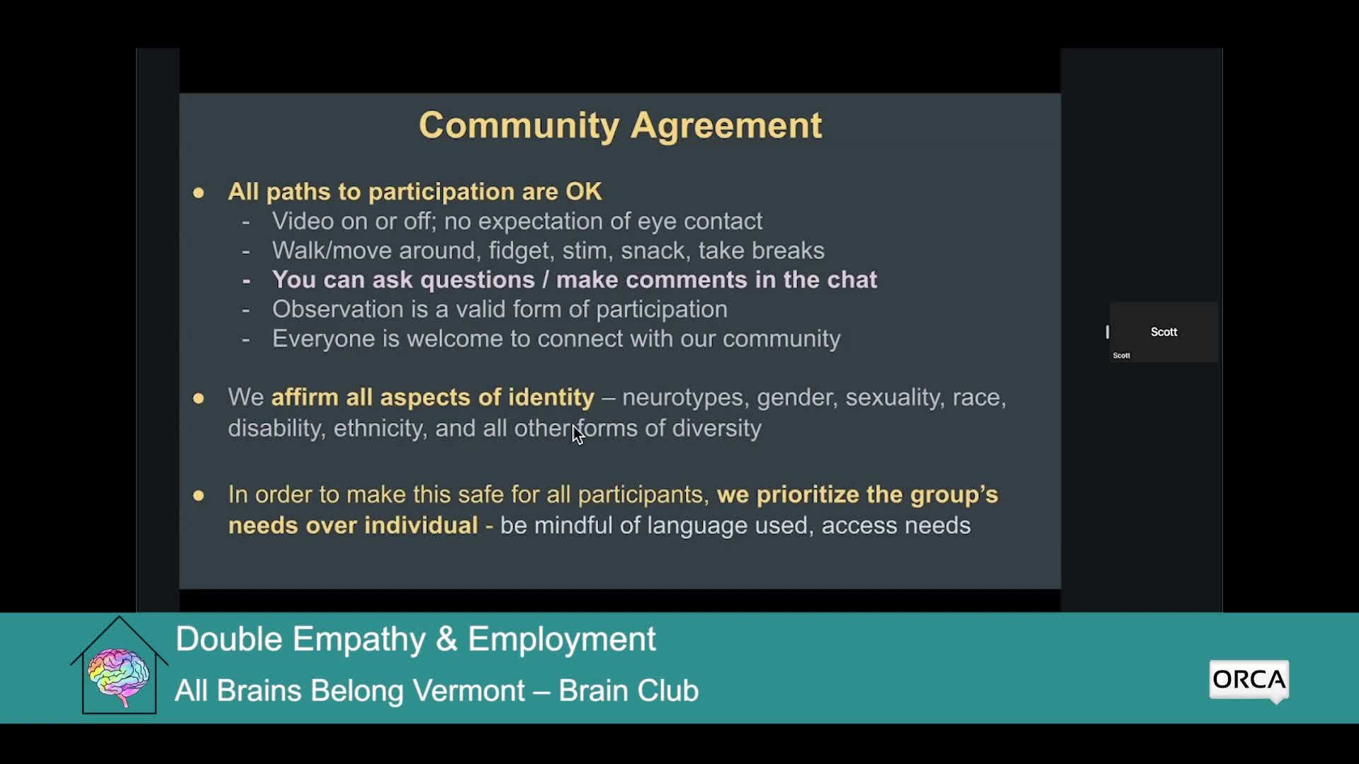 Thumbnail image for All Brains Belong VT, Brain Club: 'Double Empathy And Employment'