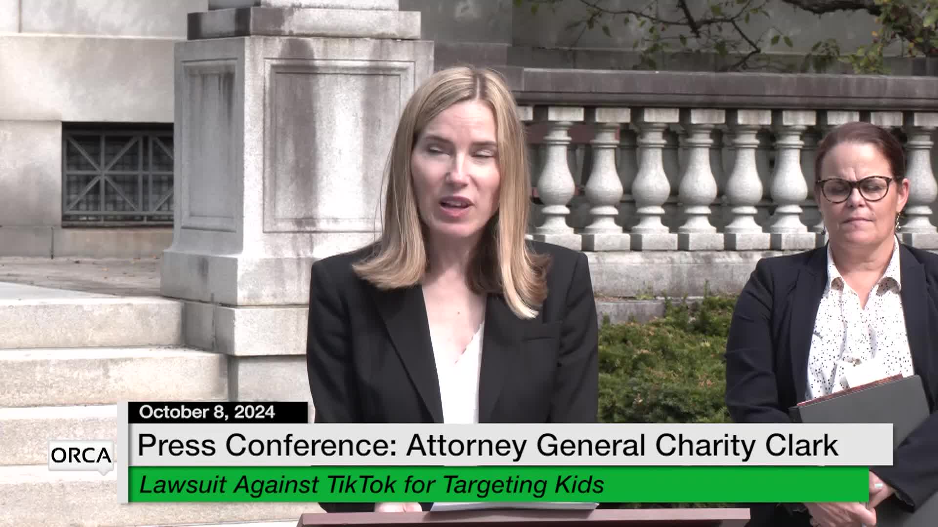 Thumbnail image for Press Conf. Charity Clark: 'Lawsuit Against TikTok For Targeting Kids'