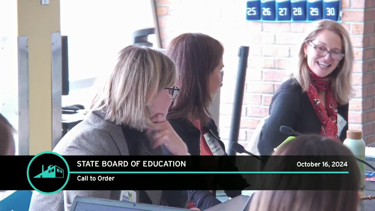 Thumbnail image for VT State Board Of Education: '10/16 Meeting'