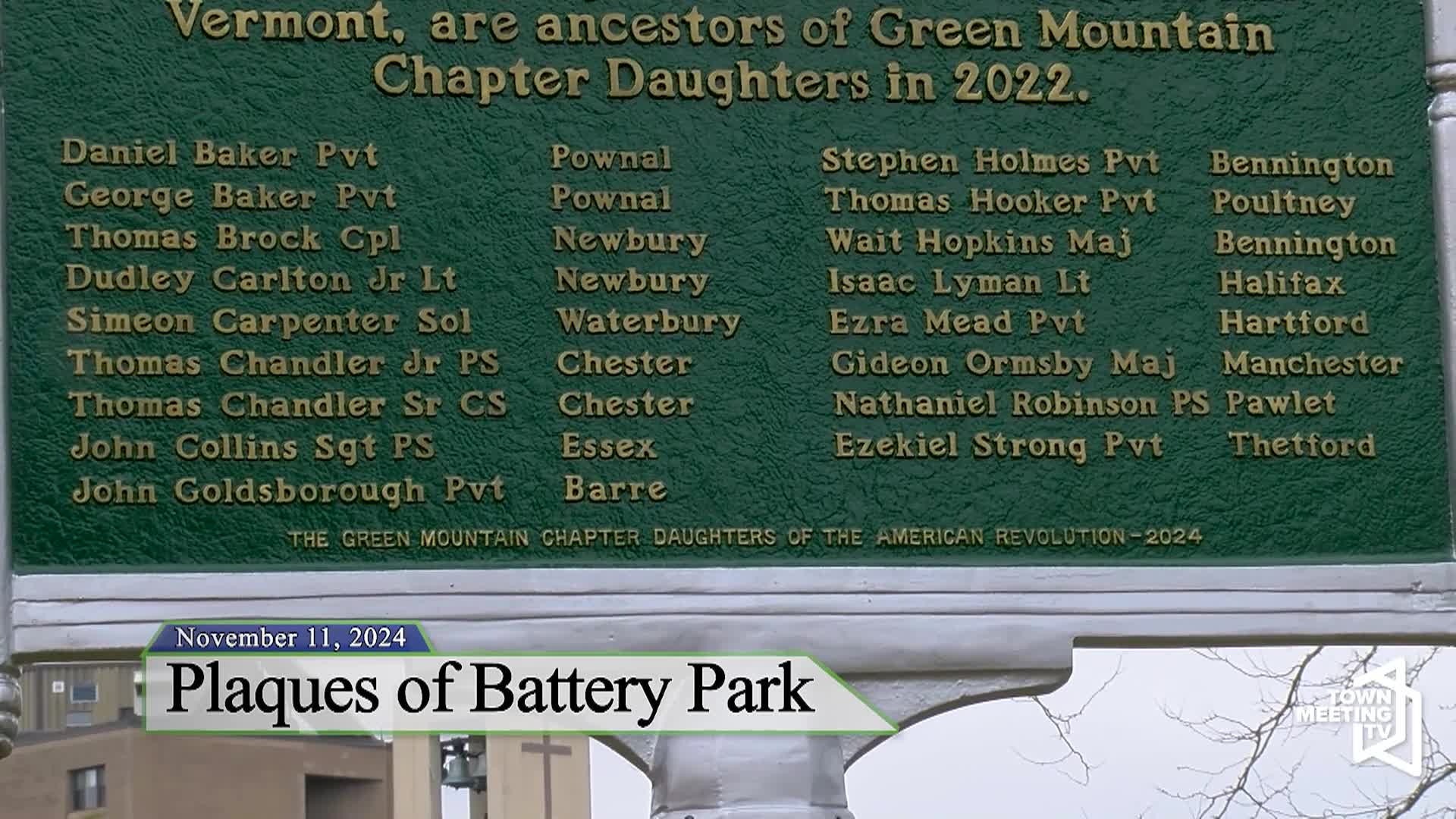 Thumbnail image for Burlington VT: 'Plaques Of Battery Park'