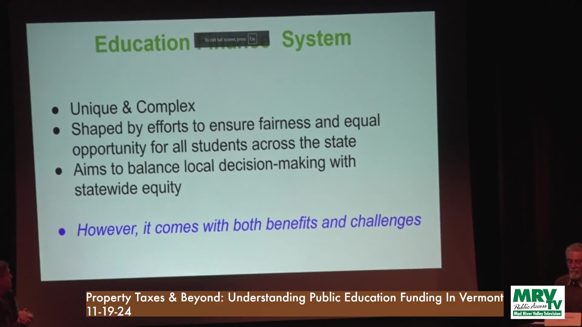 Thumbnail image for Property Taxes & Beyond: 'Understanding Public Education Funding In VT'