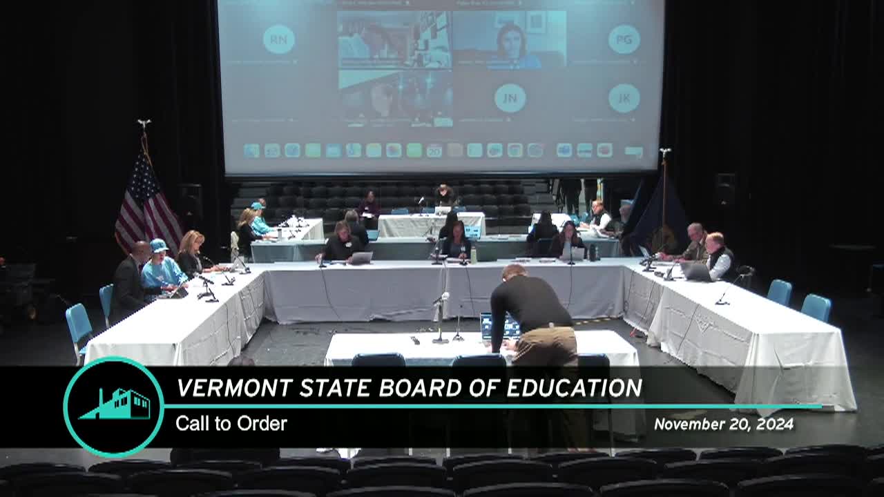 Thumbnail image for VT State Board Of Education: '11/20 Meeting'