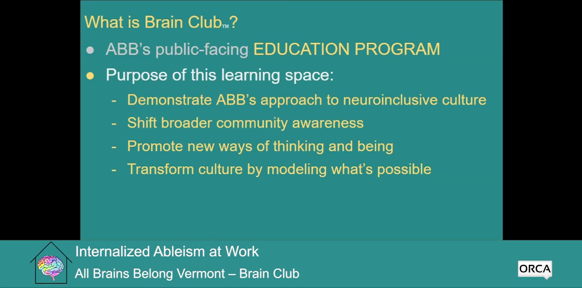 Thumbnail image for All Brains Belong VT, Brain Club: 'Internalized Ableism At Work'