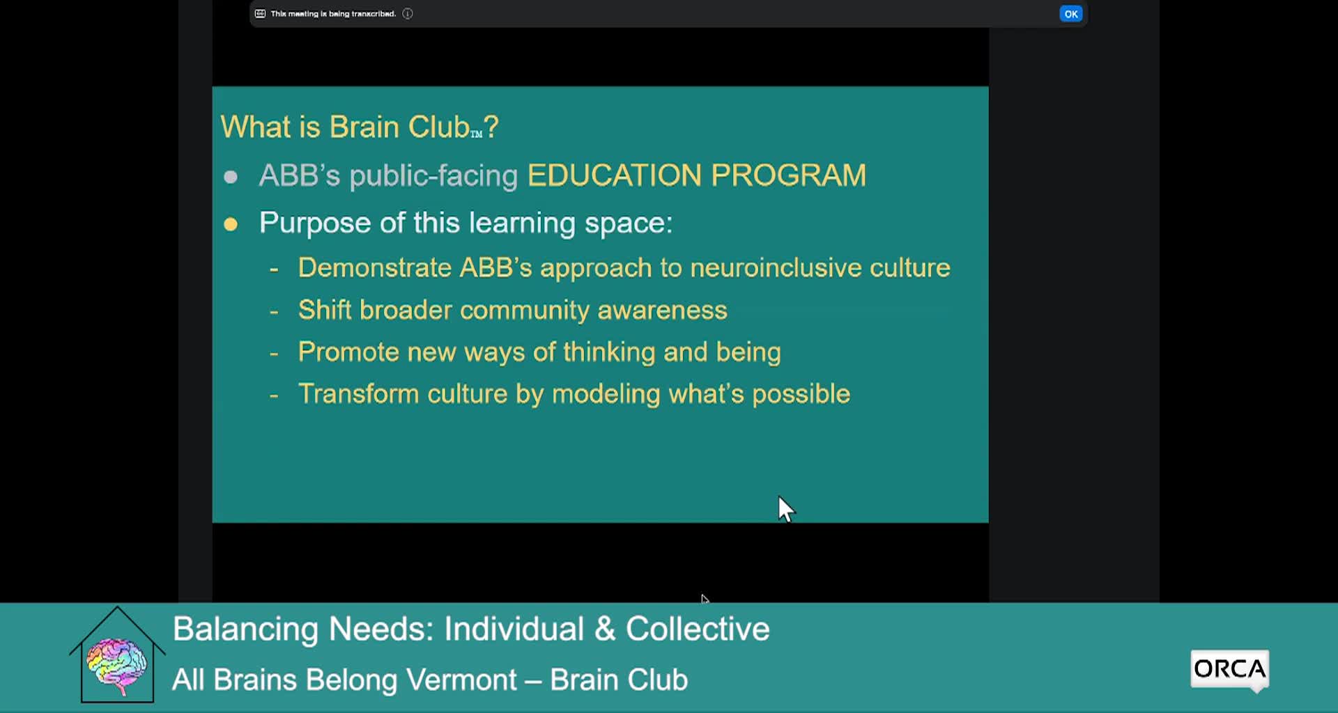 Thumbnail image for All Brains Belong VT, Brain Club: 'Balancing Needs'