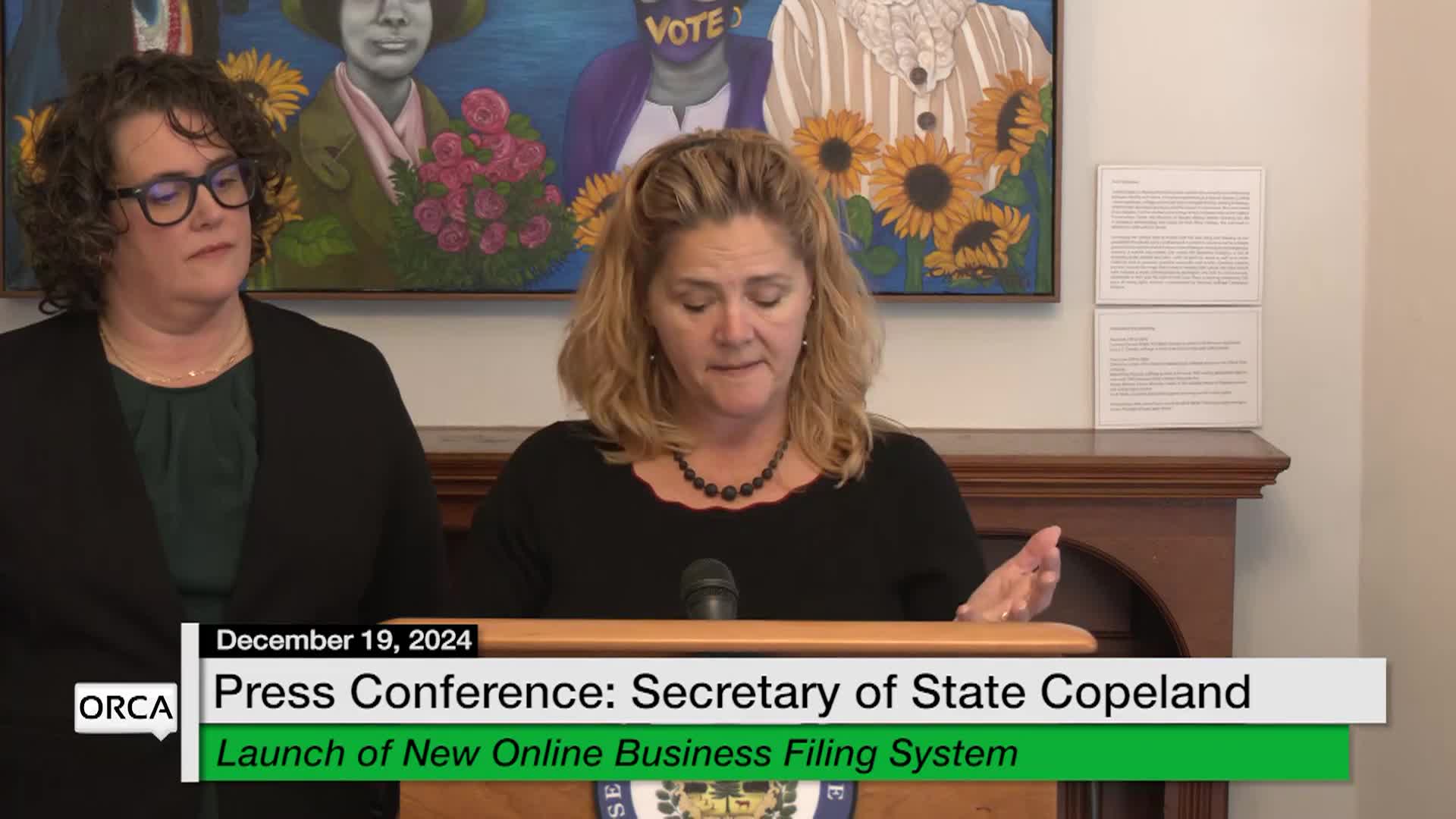 Thumbnail image for Press Conf. Copeland Hanzas: 'New Online Business Filing System'