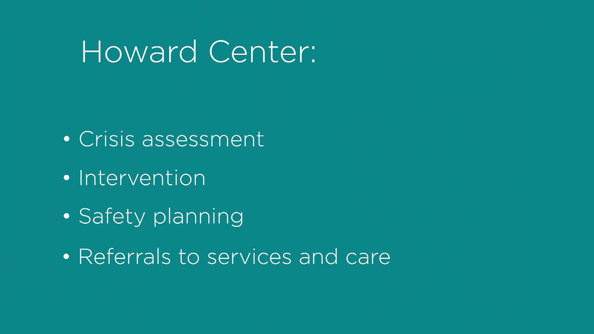 Thumbnail image for Howard Center: 'Mental Health Urgent Care'