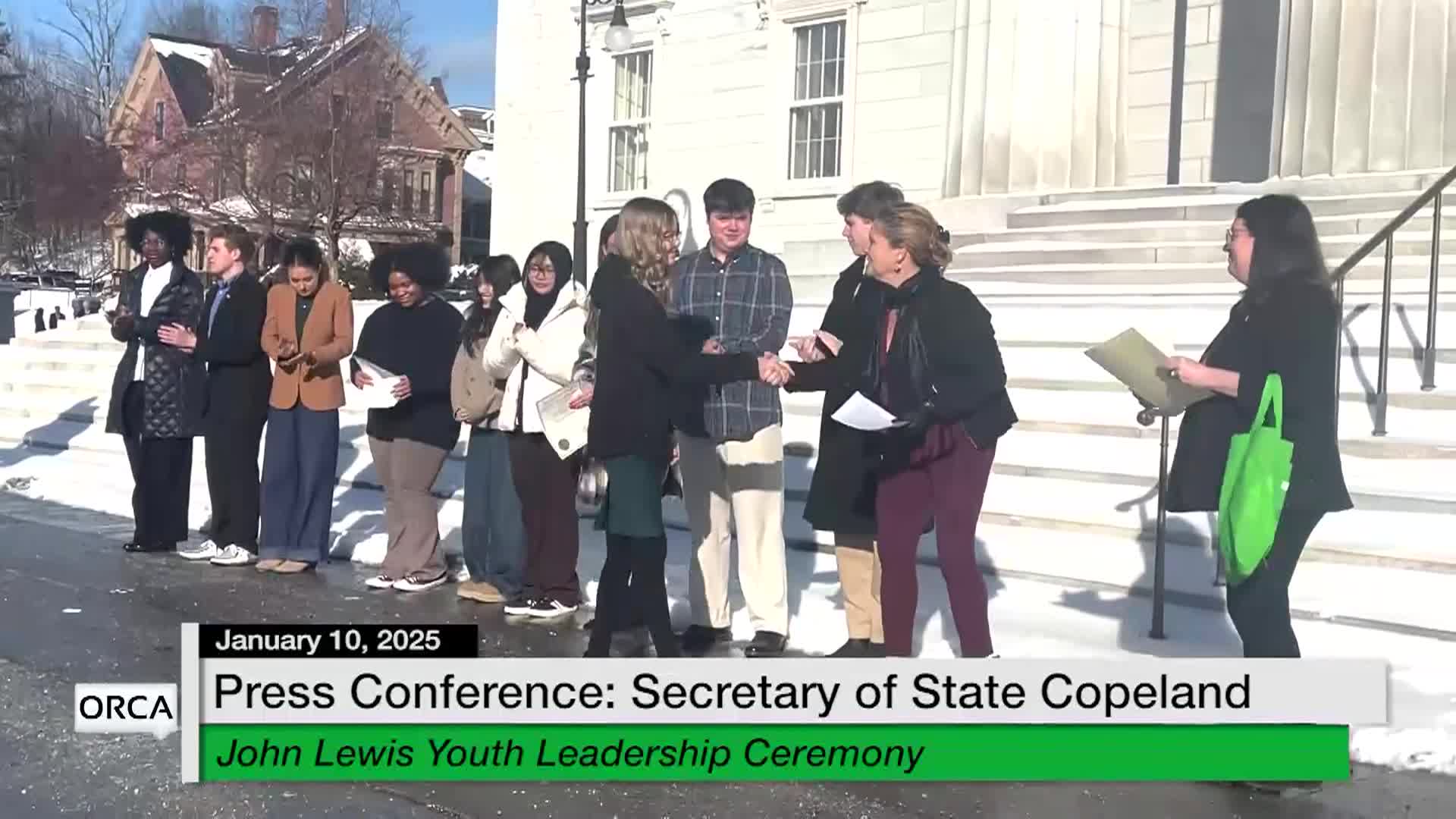 Thumbnail image for Press Conf. Copeland Hanzas: 'John Lewis Youth Award Ceremony'
