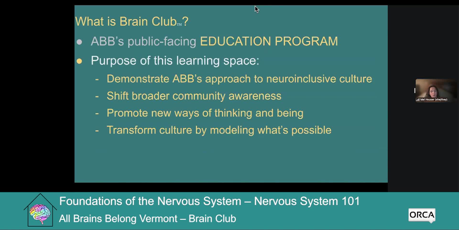 Thumbnail image for All Brains Belong VT, Brain Club: 'Nervous System 101'