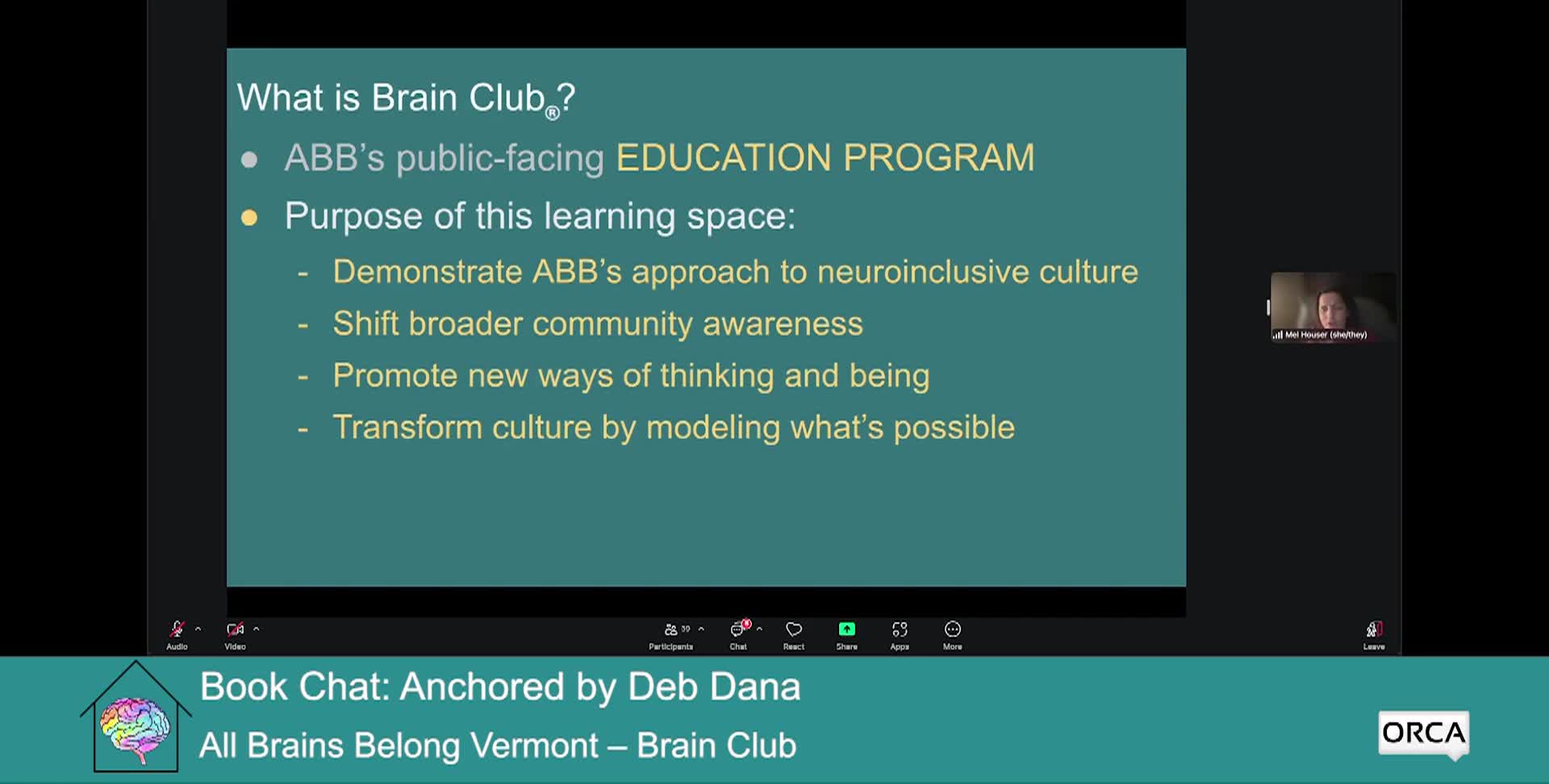 Thumbnail image for All Brains Belong VT, Brain Club: 'Anchored By Deb Dana'