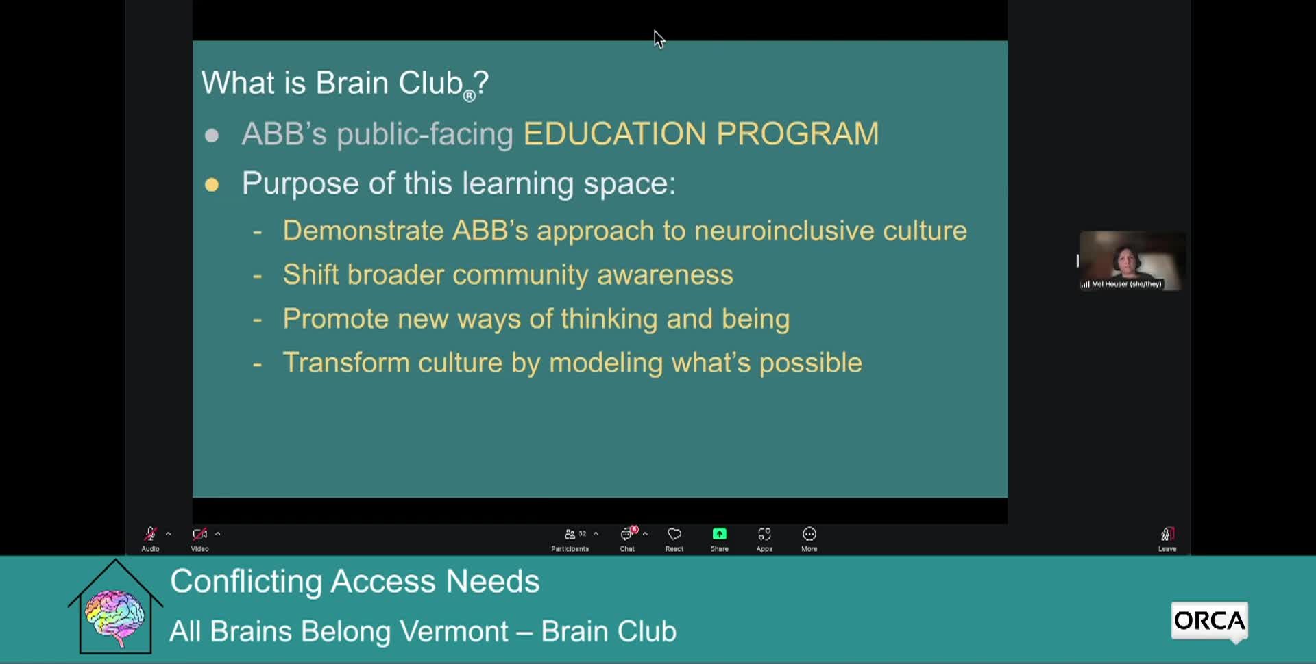 Thumbnail image for All Brains Belong VT, Brain Club: 'Conflicting Access Needs'