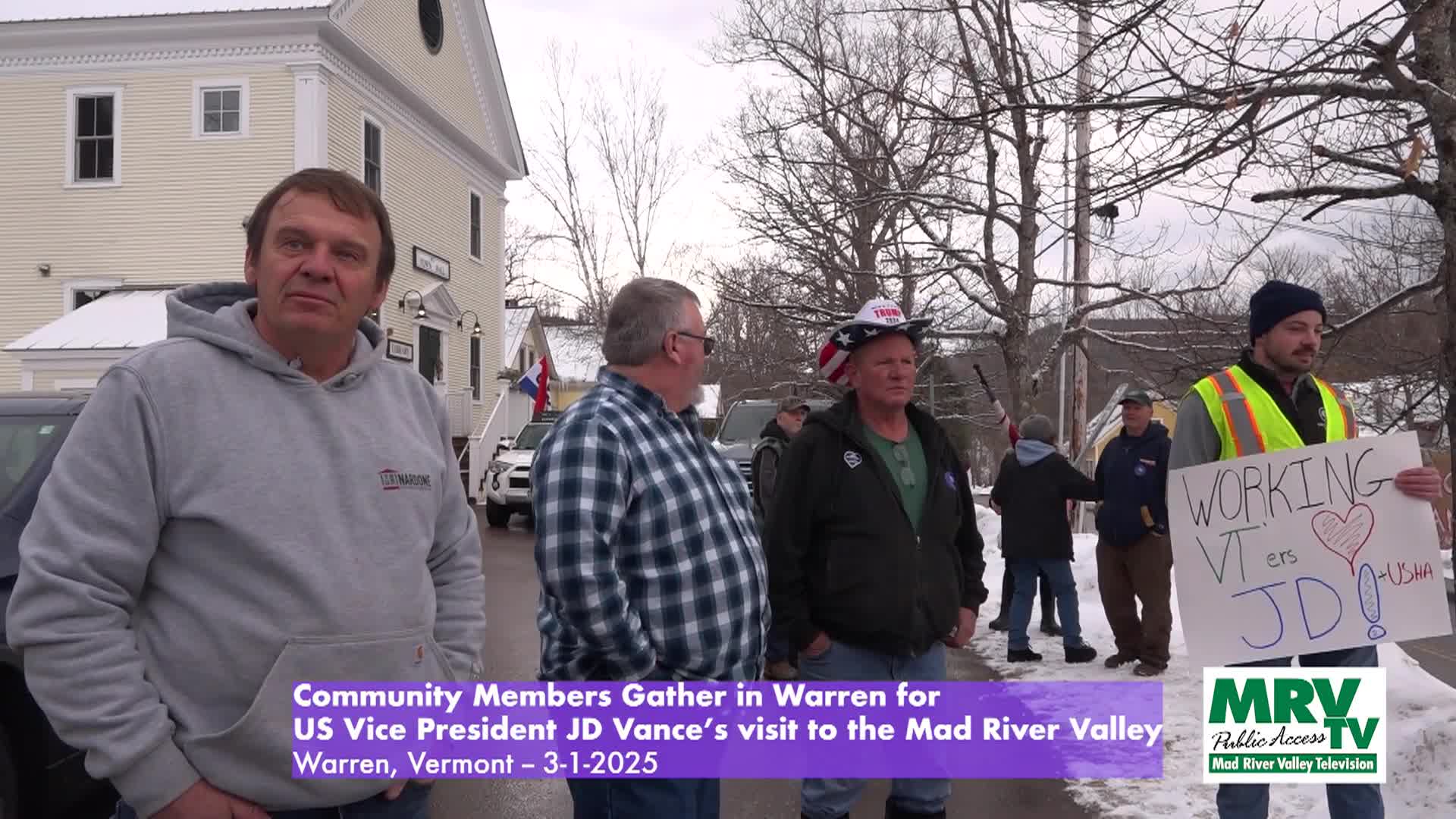 Thumbnail image for Community Members Gather In Warren, VT For JD Vance