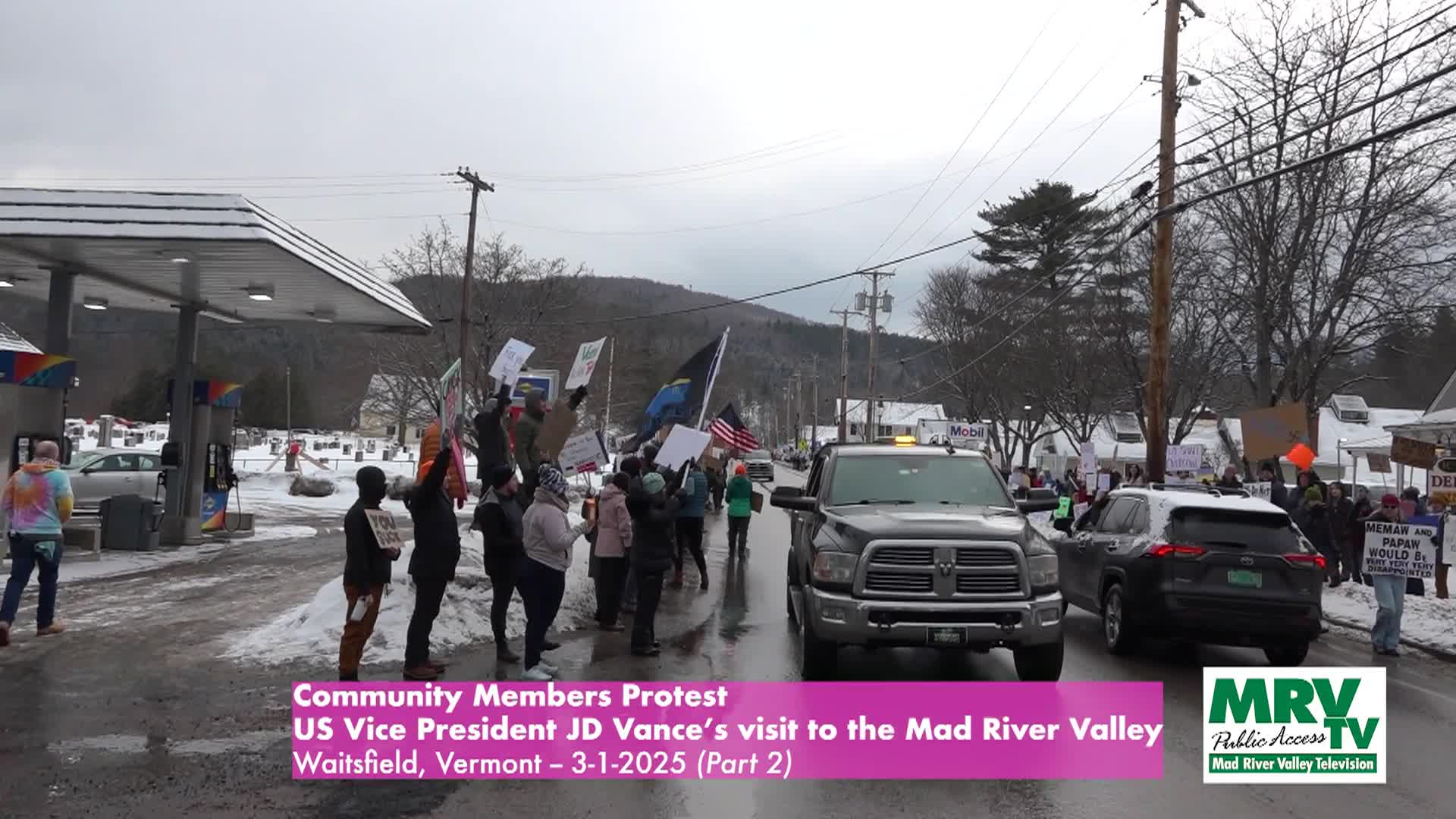 Thumbnail image for Community Members Protest US Vice President JD Vance's Visit P2