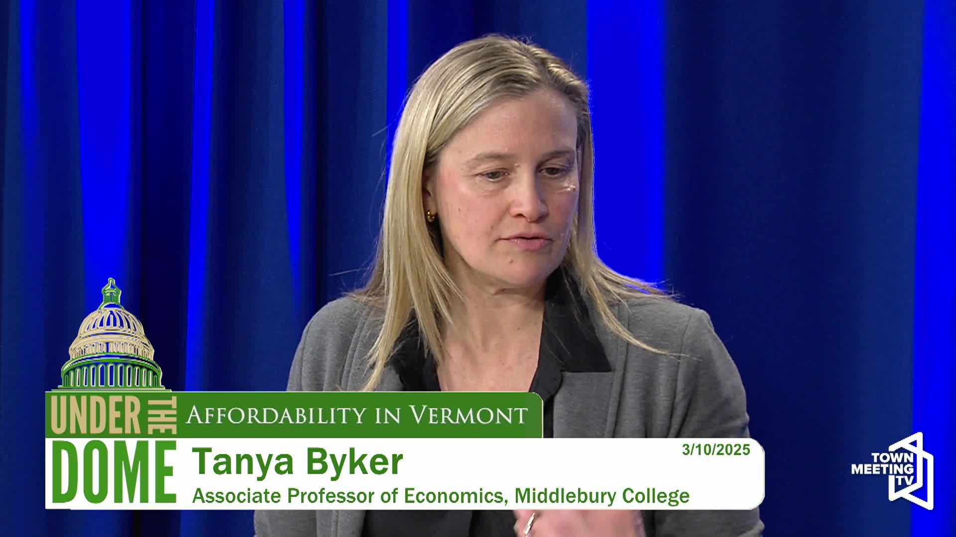 Thumbnail image for Under the Dome: 'Affordability In Vermont, Tanya Byker'