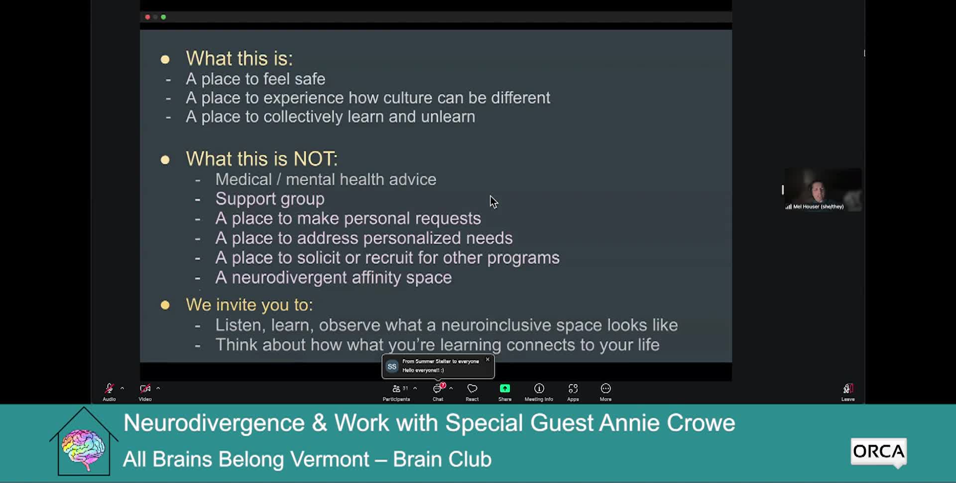 All Brains Belong VT, Brain Club: 'Neurodivergence & Work'