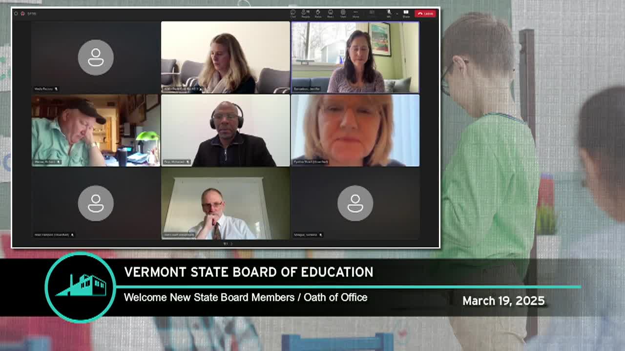 Thumbnail image for VT State Board Of Education: '3/19 Meeting'