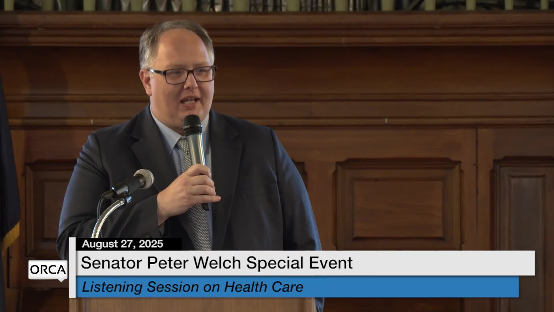 Sen. Welch: 'Listening Session On Healthcare'