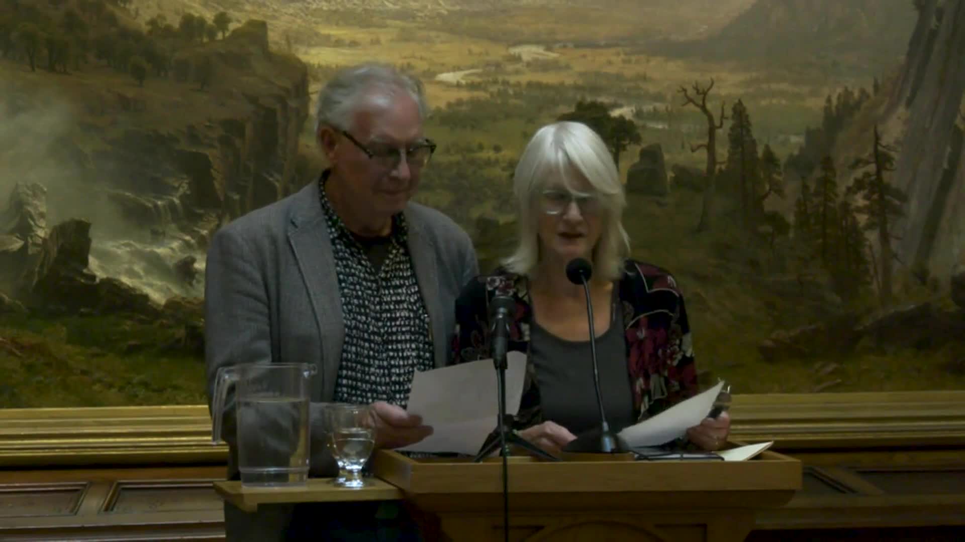 St. J. Athenaeum: Poets 'Chard deNiord and Rachel Hadas'