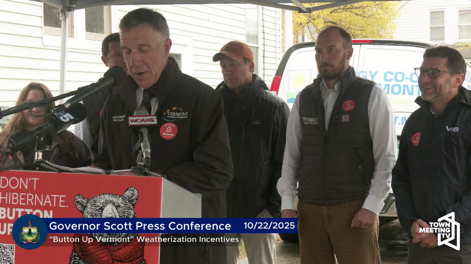 Thumbnail image for Press Conf. Gov. Scott: Button Up VT 'Weekly Update'