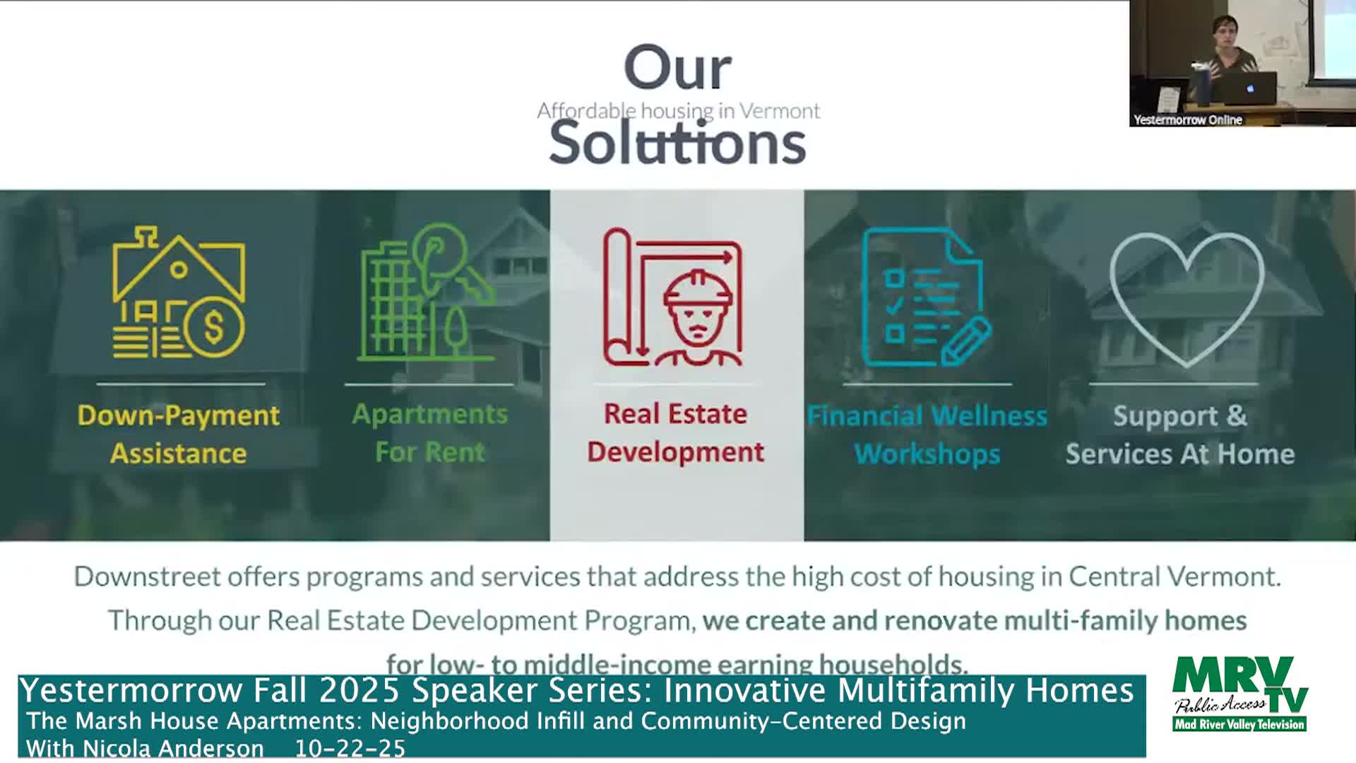 Yestermorrow Fall Speaker Series: 'The Marsh House Apartments'