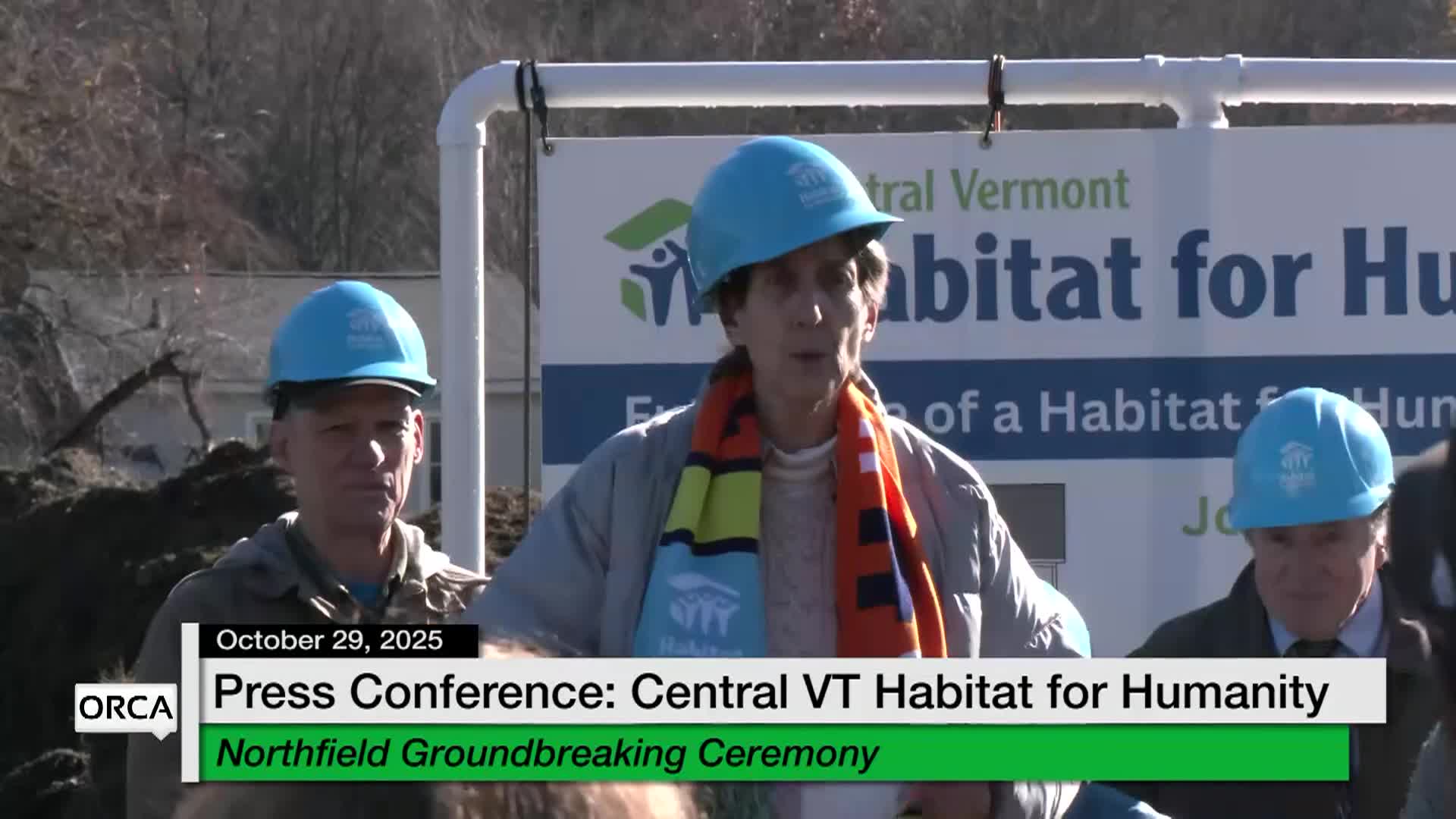 Press Conference: 'Central Vermont Habitat For Humanity'