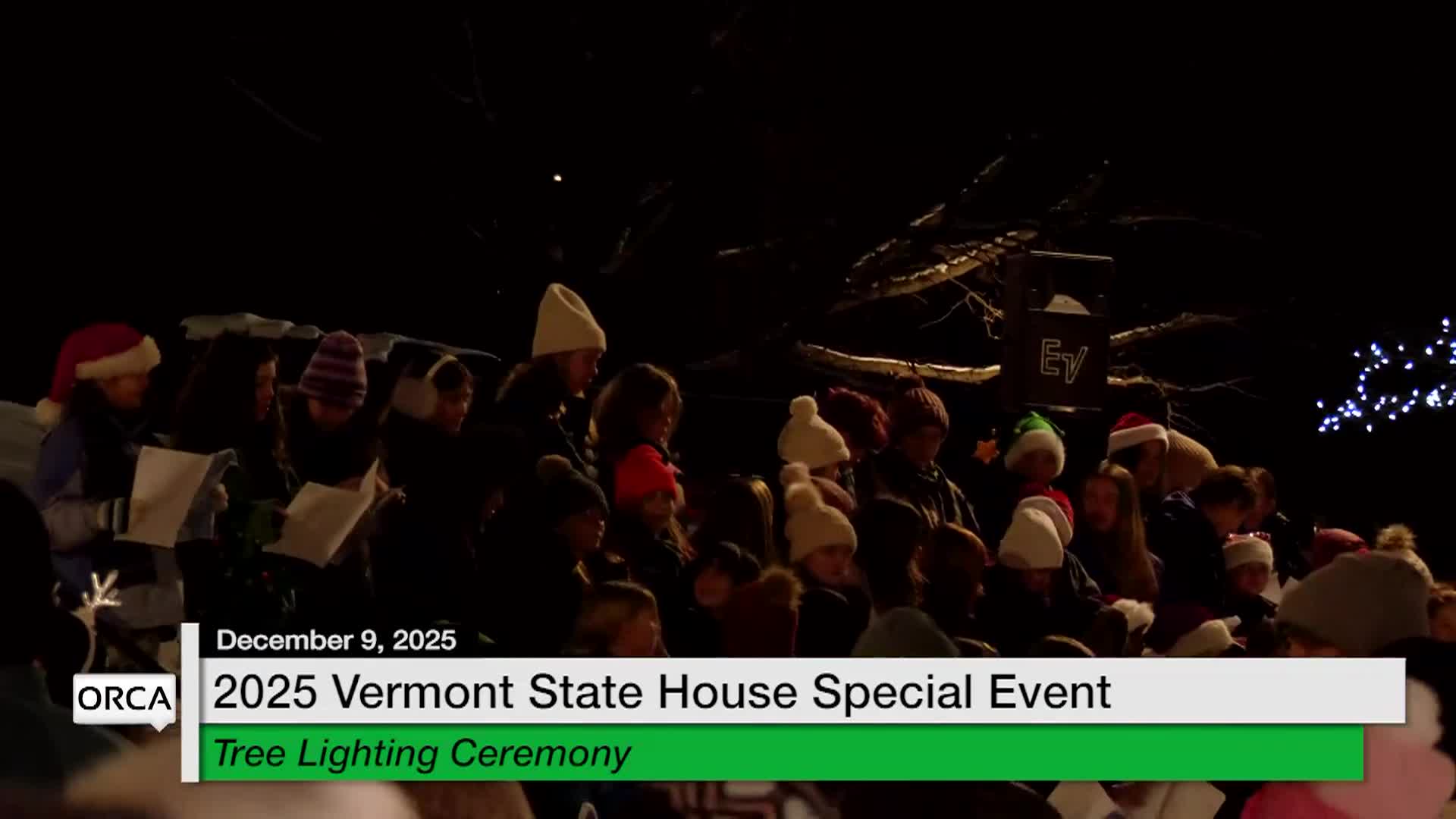 VT State House: Special Event 'Tree Lighting'