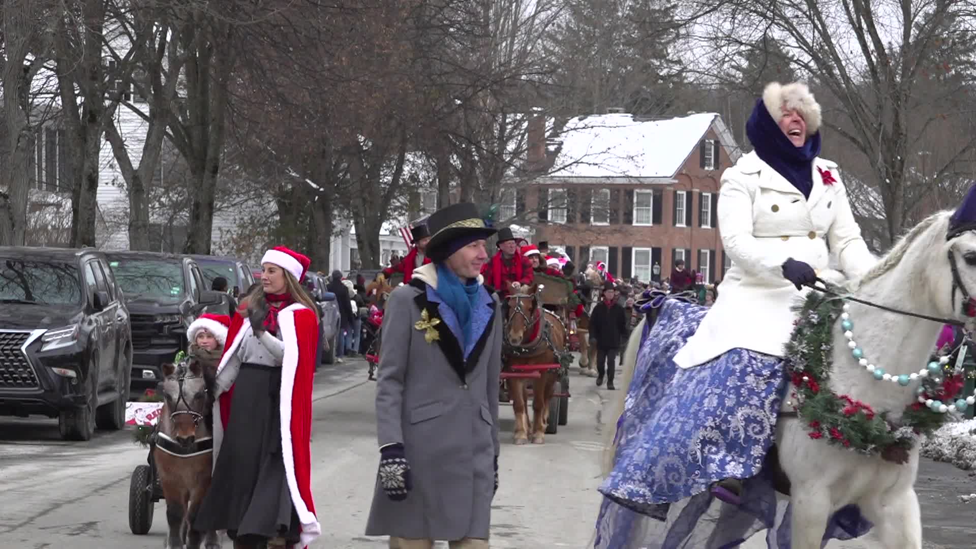 Woodstock VT: 'Wassail Horse Parade 2025'