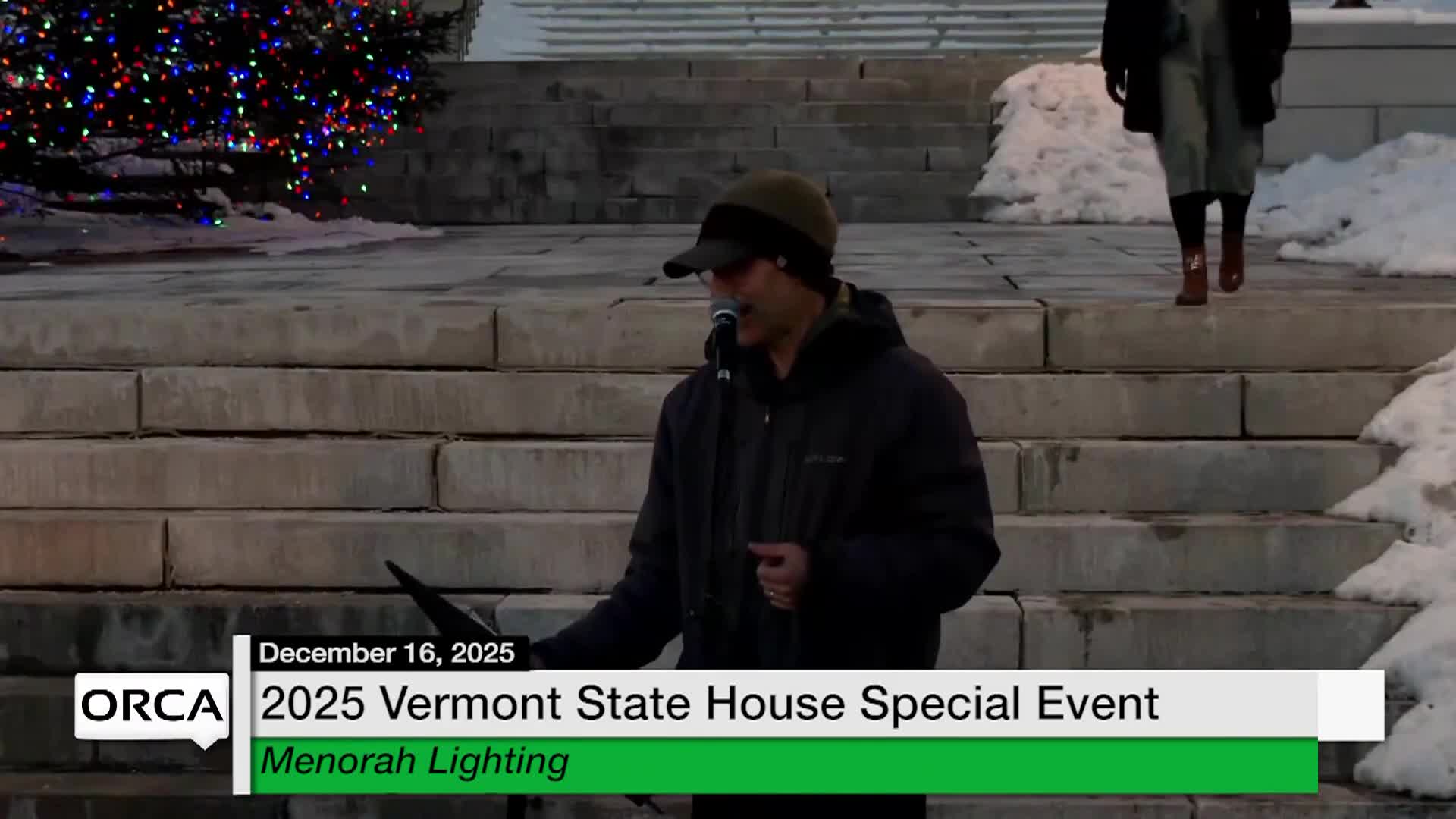VT State House: Special Event 'Menorah Lighting'