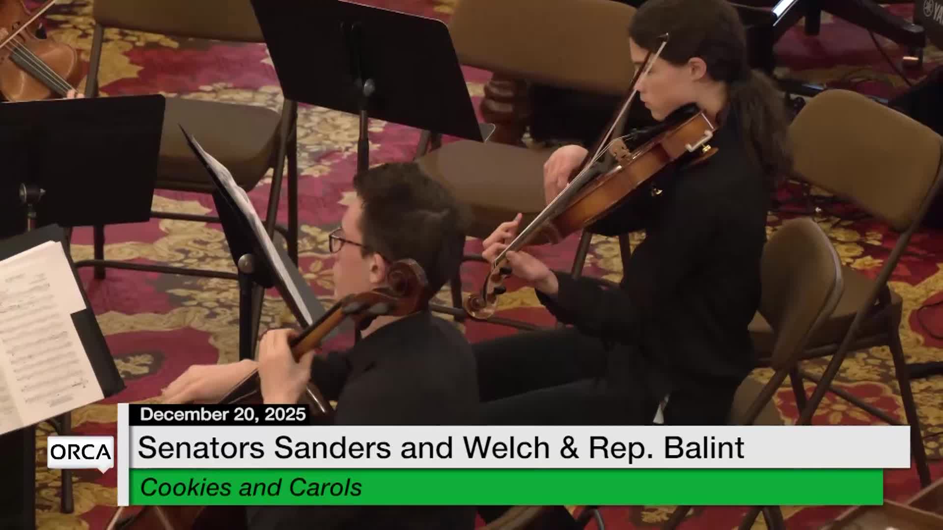 VT State House: Special Event 'Cookies And Carols'