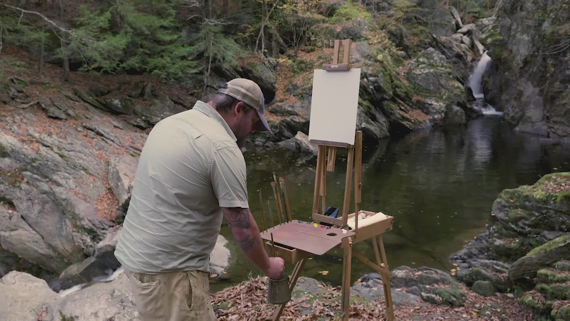 Foltz Studio: 'Autumn Waterfall'