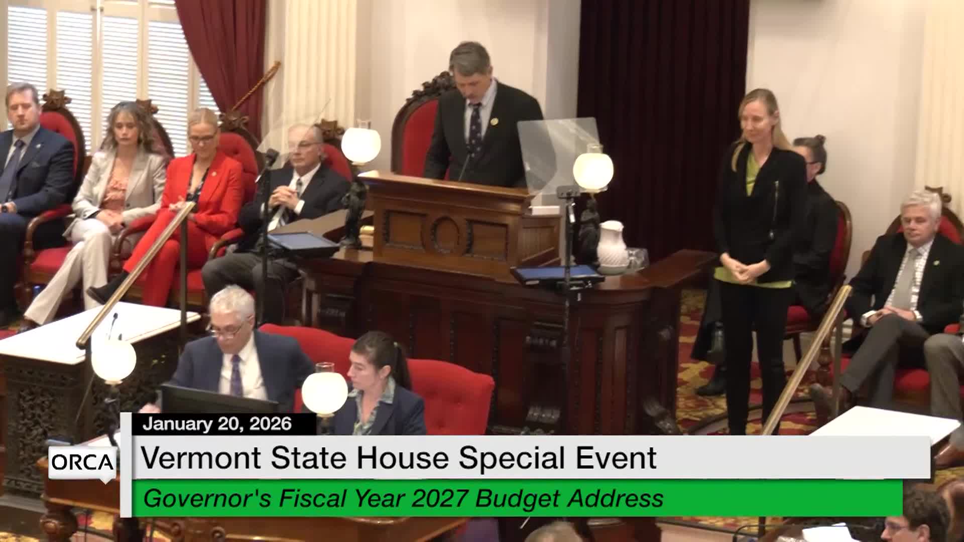 VT State House: Special Event 'Fiscal Year 2027 Budget Address'