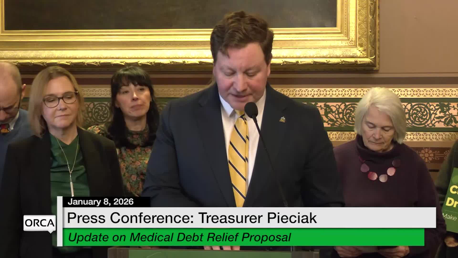 Press Conf. Treasurer Pieciak: 'Update On Medical Debt Relief'