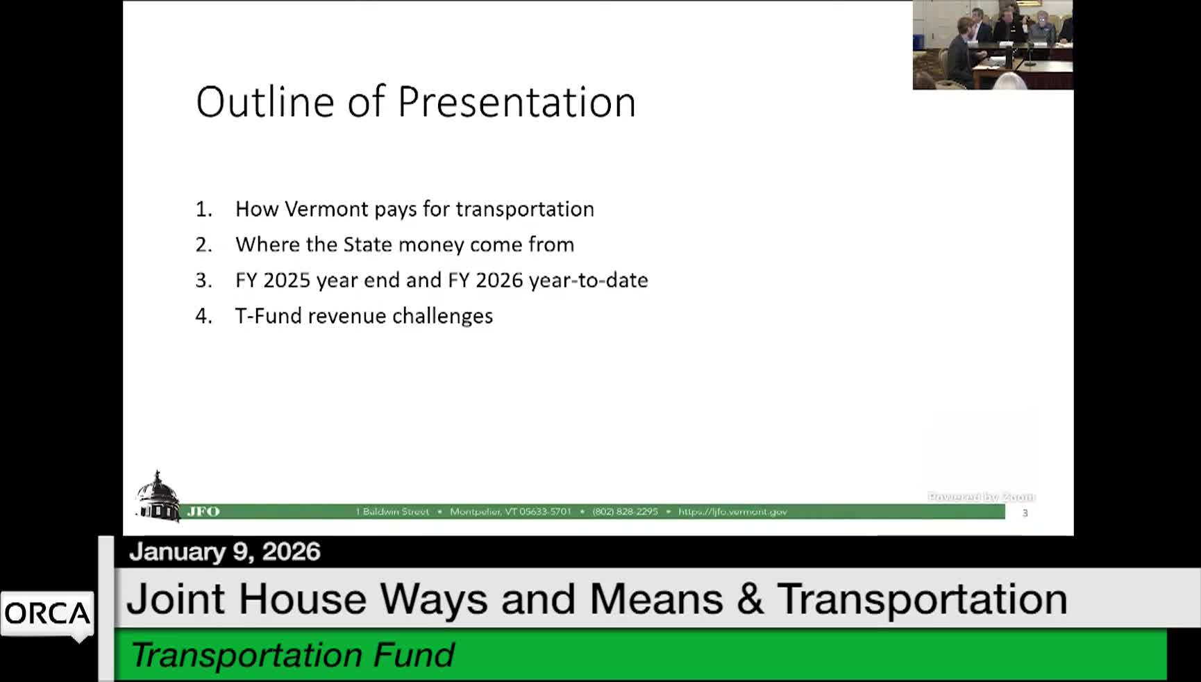 VT State House: 'Transportation Fund'