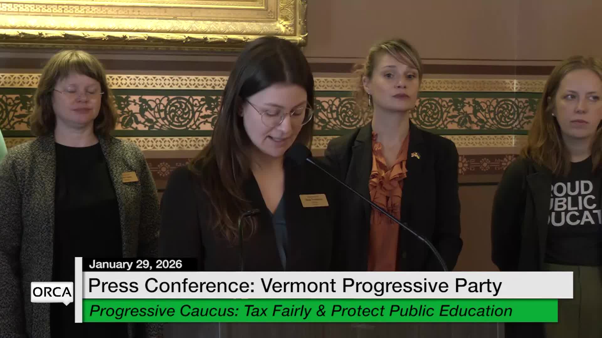 Press Conf. VT Progressive Party: 'Public Education'