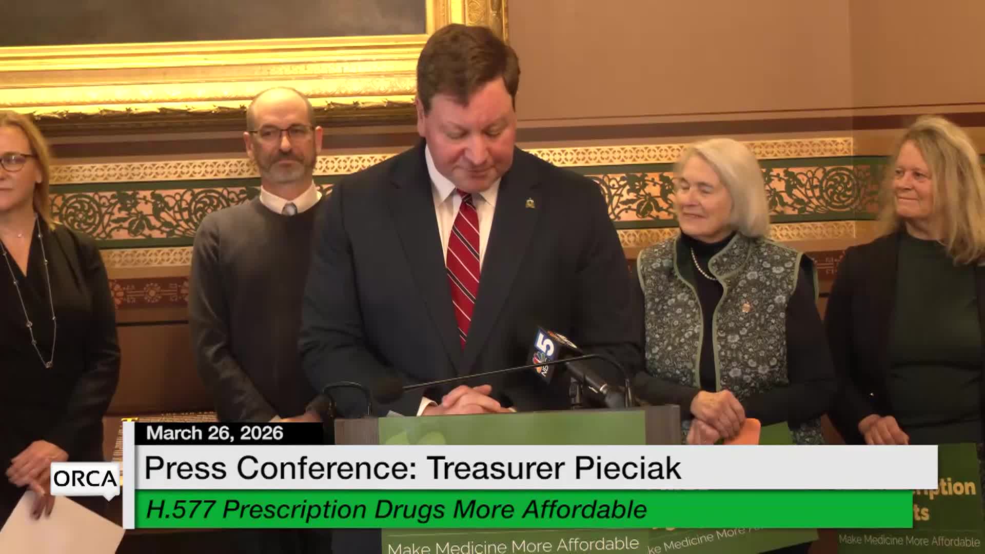 Press Conf. Treasurer Pieciak: 'Prescription Drugs More Affordable'