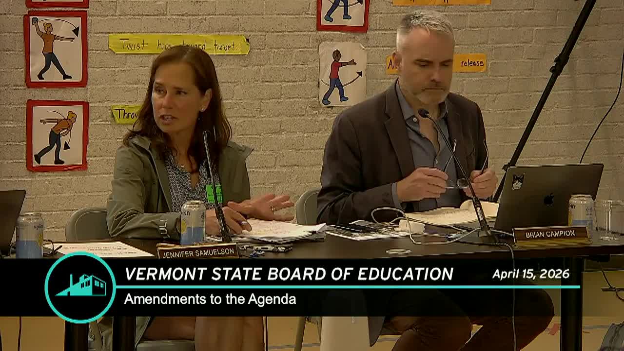 Thumbnail image for VT State Board Of Education: '4/15 Meeting'