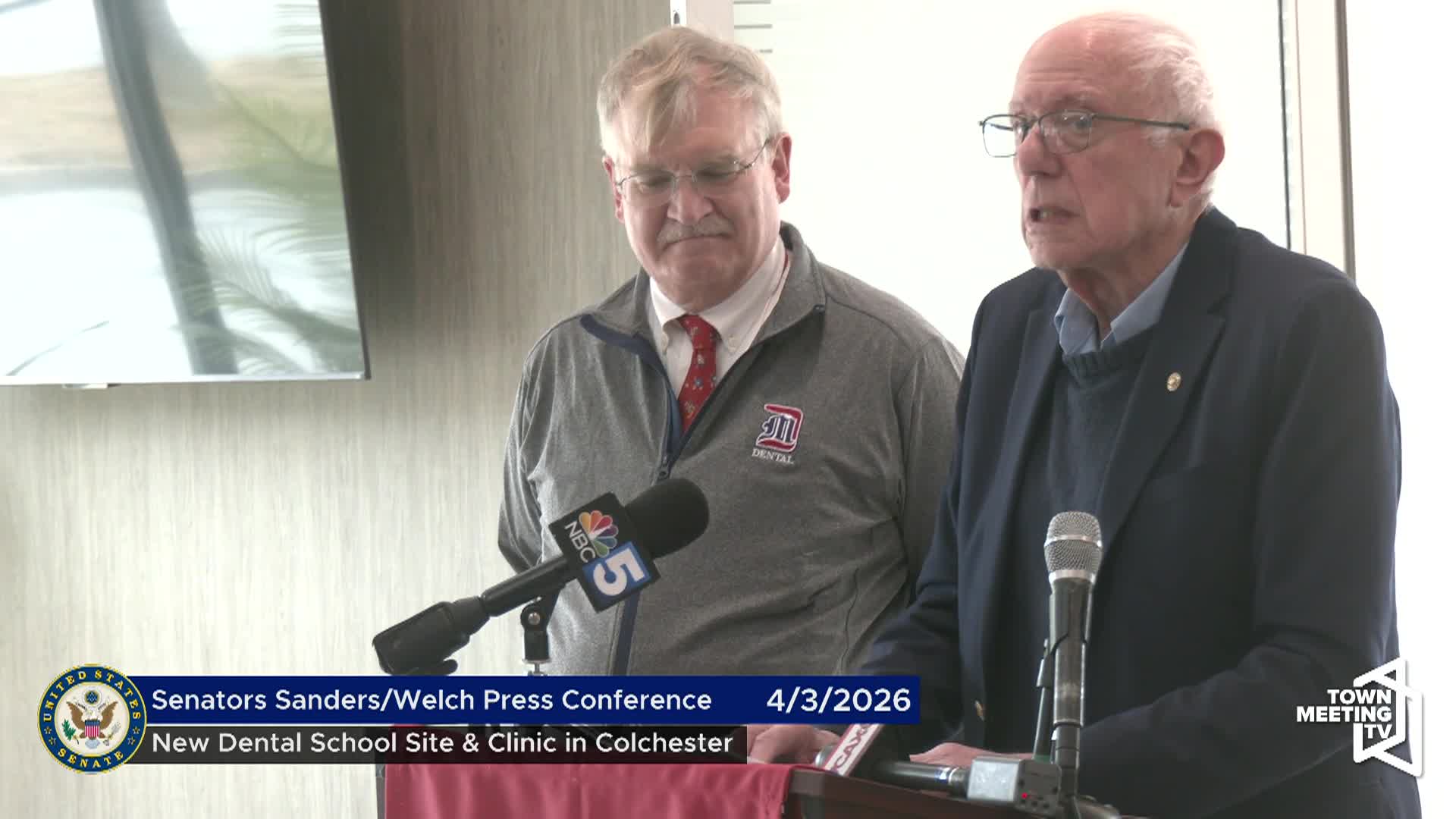 Thumbnail image for Sen. Sanders: 'Celebrate New Dental School Site and Clinic in Colchester'